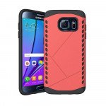 Wholesale Galaxy S7 Edge Strong Shield Hybrid Case (Red)